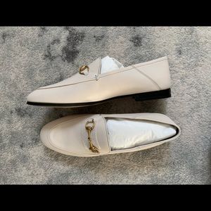 Gucci Brixton Loafers White Leather Size 39